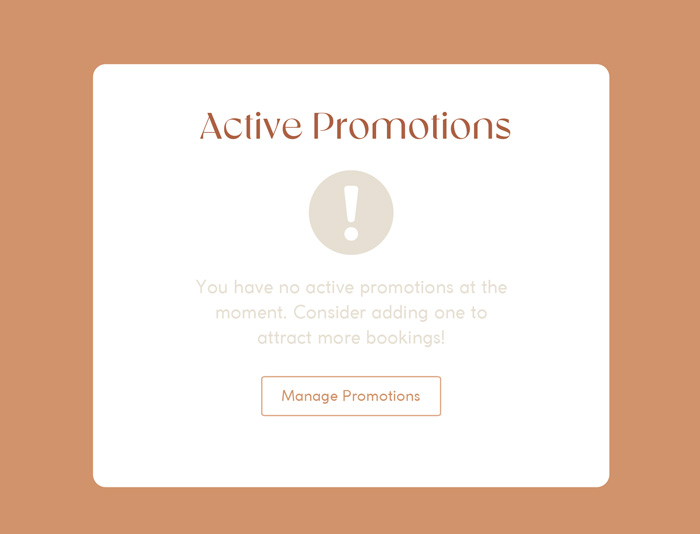 Promotions + Packages options
