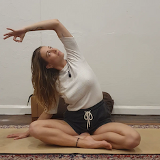 Carleigh doing yoga