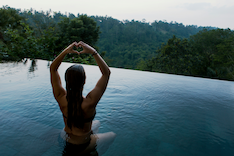 Woman meditating in nature
