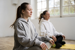 teenager meditating